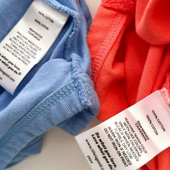 Life is Good Set of 2 Winnie the Pooh Crusher Bodysuit 6-12 month Blue Orange - Picture 6 of 6